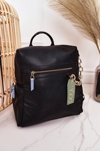 Dámský Kožený Batoh NOBO NBAG-K1800 Černý