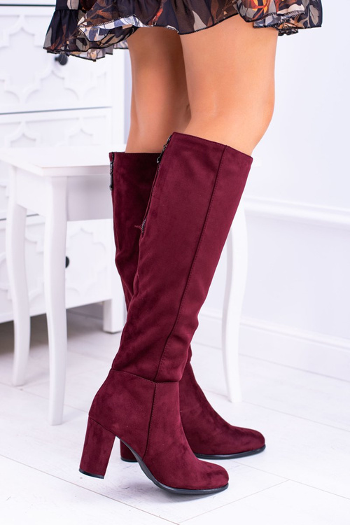 burgundské dámské semisove boty Sergio Leone KZ271