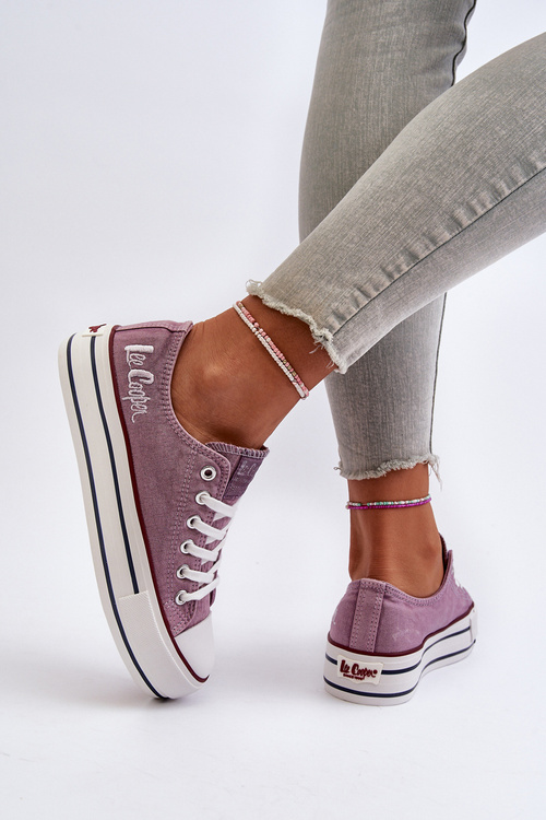 Dámské tenisky na tlusté podrážce Lee Cooper LCW-24-31-2219 fialové