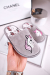 Dětské Domácí Pantofle S Jednorožcem šedé Unicorn