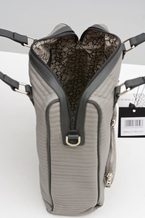 Dámska veľká prešívaná šedá taška