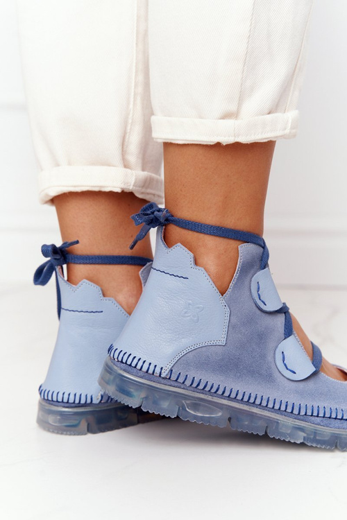 Dámska kožená kožená kožená topánky 04457-06