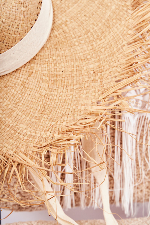 Dámská čepice S Černá Proužkem Béžový Talia