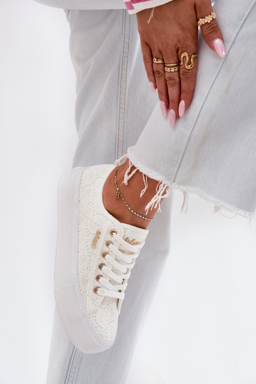 Dámske Tenisky S Čipkou Lee Cooper LCW-25-31-3438L Biele