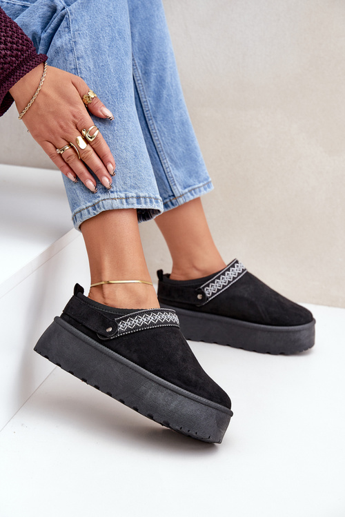 Sněhule S Dekorativním Vyšíváním Černé Selithria