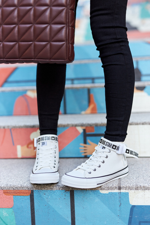 Tenisky na Vysokém Podpatku Big Star GG274027 Bile