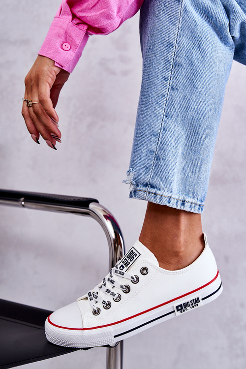 Dámske kožené tenisky Big Star KK274095 biela