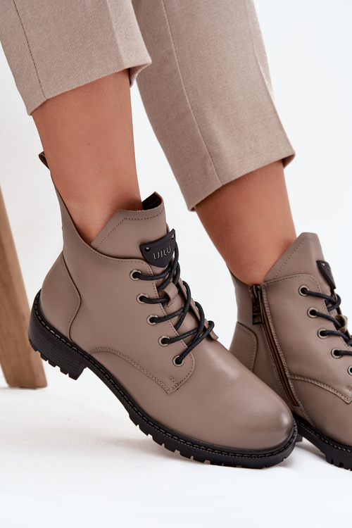 Izolované dámske členkové topánky na kocku Vinceza 58609 sivé