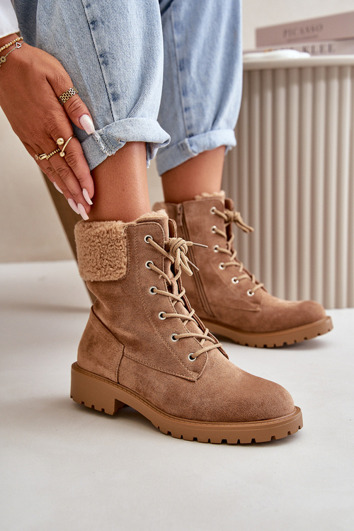 Dámske podšité pracovné topánky na zips hnedé Mivael