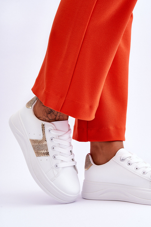 Dámské tenisky bílé a zlaté Diahna