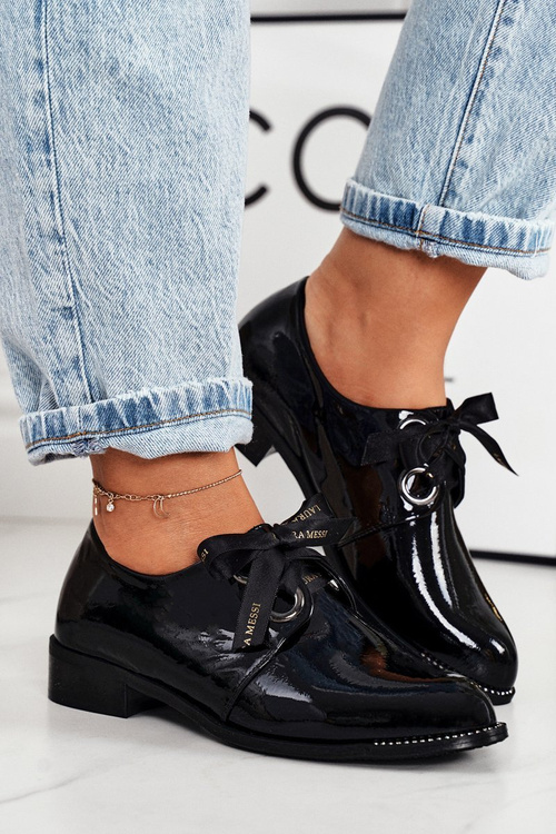 Dámska lakovaná Laura Messi 2044 Čierne topánky