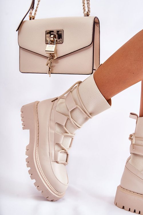 Dámské Boty Pracovníci S Ponožkou béžove Fallor