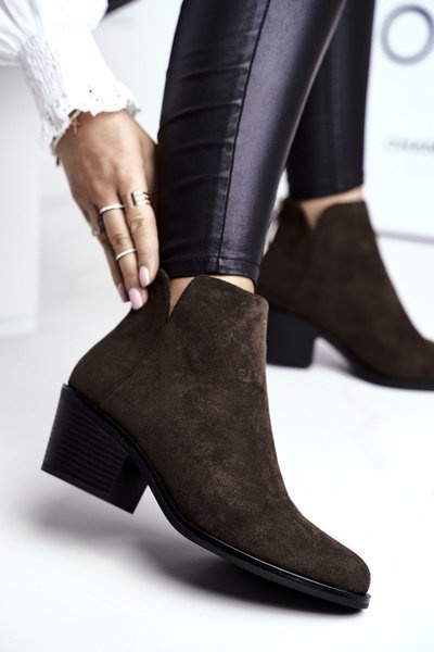 Dámska plochá päta izolovaná jeseň khaki mliečna