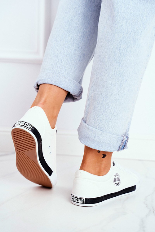 Dámske tenisky pre veľké hviezdy biele FF274228