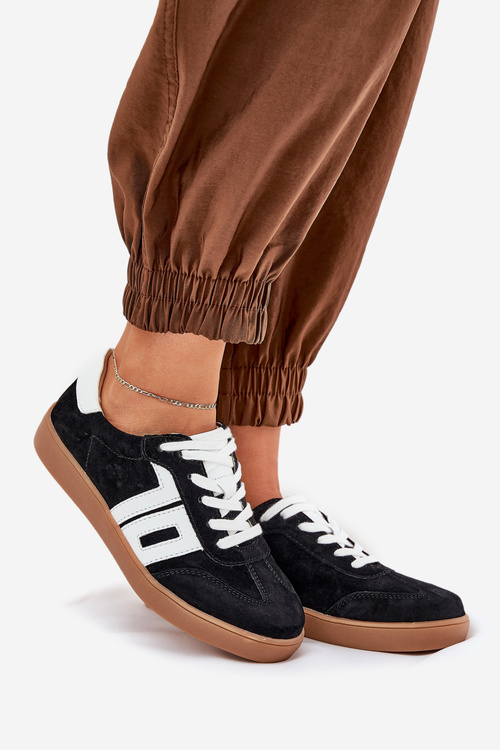 Tenisky Športová Obuv Semišová Vinceza 79517 Čierne