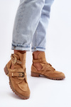 Lu Boo Suede topánky s výrezy Camel Rock Girl