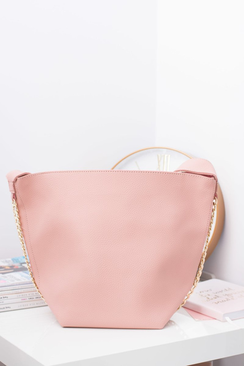 A4 Shopper Bag prášok ružový