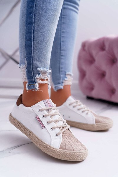 Nízké Dámské Tenisky Cross Jeans Bílé DD2R4095