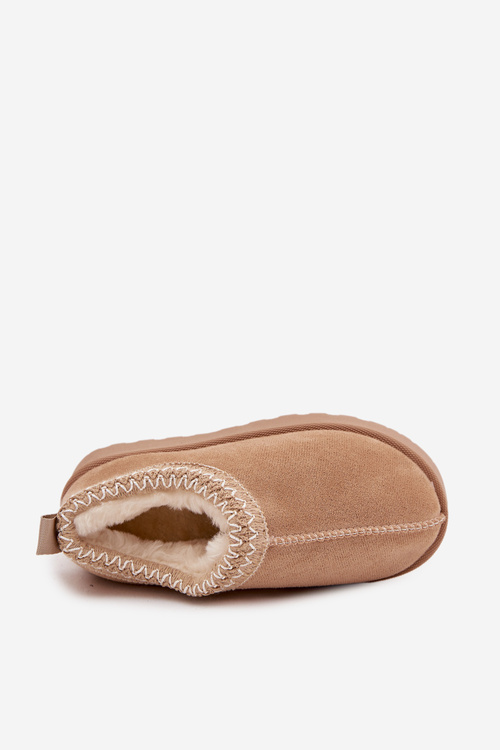 Detské snehule s výšivkou béžové Prina