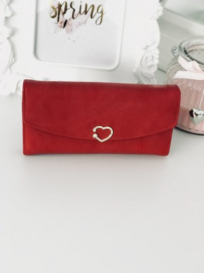 Large Women's Black Trendy Wallet Gold Zipper