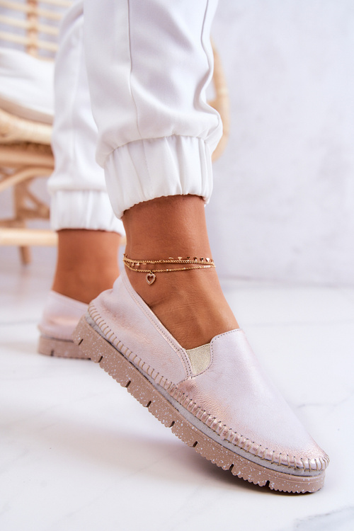 Dámska šmykľavka kožená topánka Maciejka 03512-28 Svetlo ružová