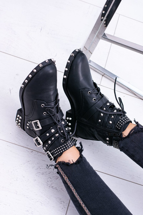 Lu boo boo verona topánky s gombíkmi hroty Buckle rock