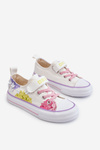 Dětské nízké tenisky na suchý zip Big Star LL374061 Bíle