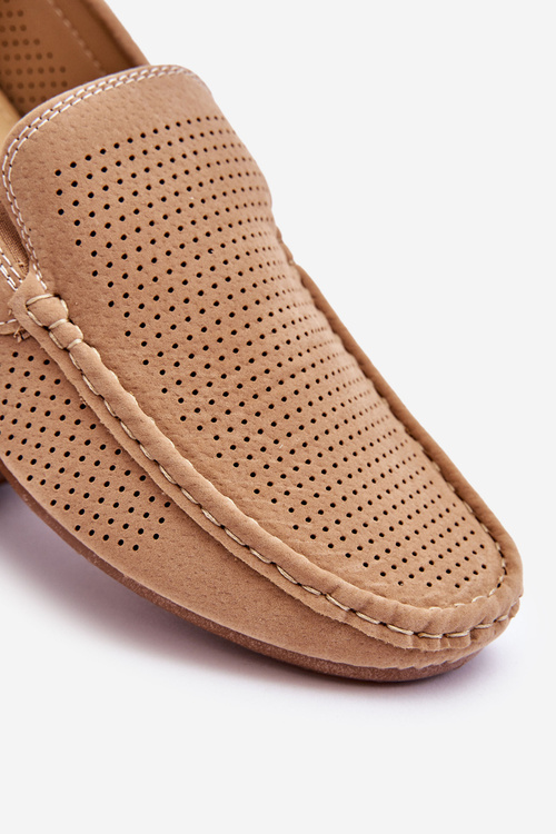 Pánské klasické semišové mokasíny Béžove Felixo