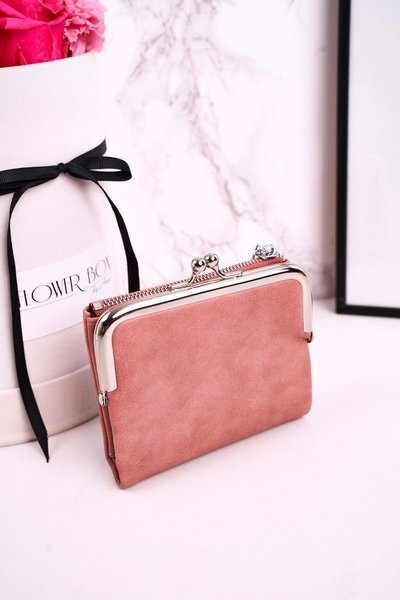 Malá Dámská Peněženka Se Zapínáním Na Háček Růžová