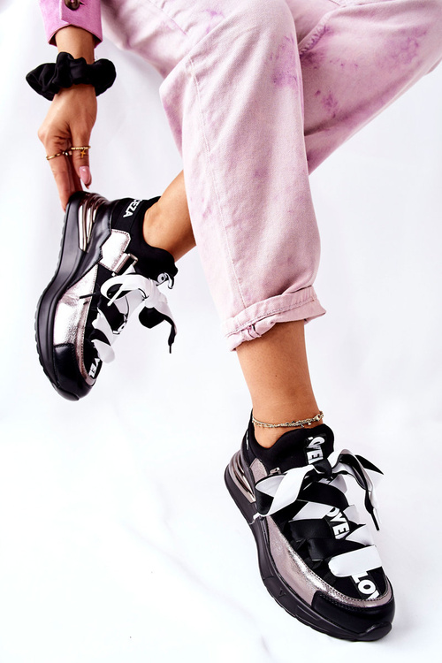 Sportovní Tenisky Černé A Stříbrné Dexla