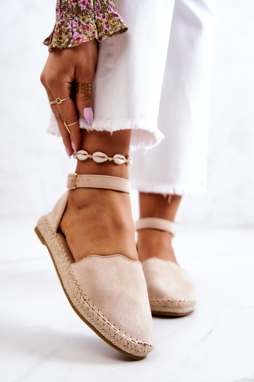 Dámské espadrilky se sponou Světle béžové Bonetti