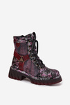 Kožené pracovné čižmy Dámske Maciejka 07072-23 Bordó