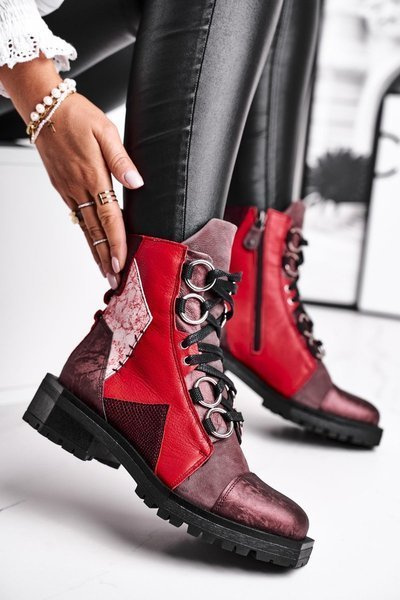 Dámské Kotníkové Boty Maciejka Burgundy 04184-23/00-3