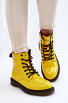 Dámské Lakované boty zateplené GOE II2N404 Žlutá