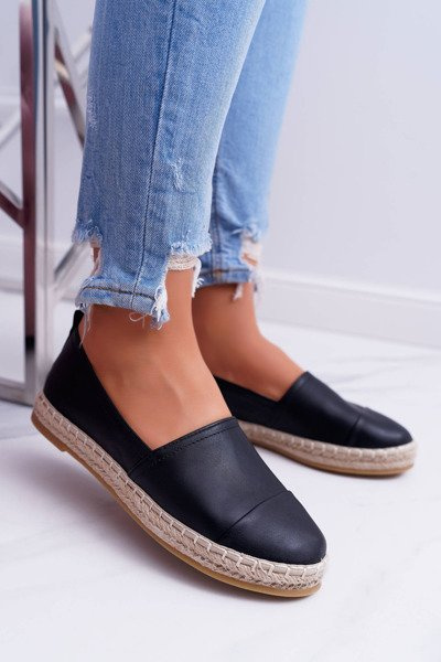 Dámské Espadrilky Černé Flaty