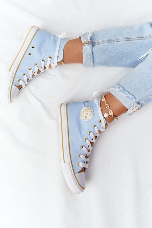 Dámske vysoké tenisky Big Star HH274449 modrá