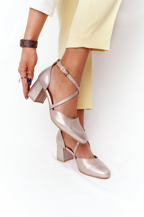Dámske čerpadlá Maciejka Leather Złote 04070-25