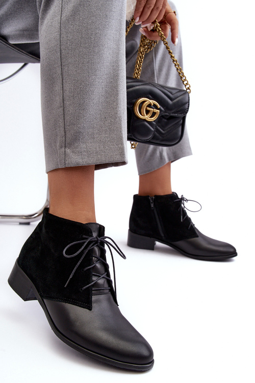 Módne ženské čipky -topánky Black Keforu topánky