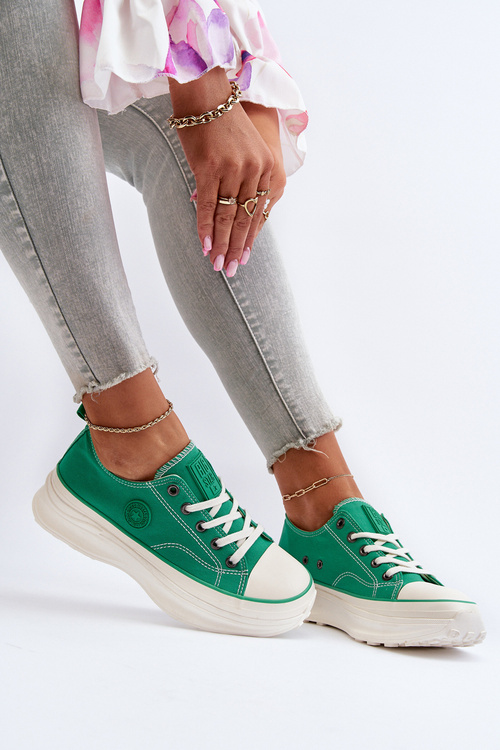 Dámské tenisky na masivní podrážce Big Star NN274130 Zelené