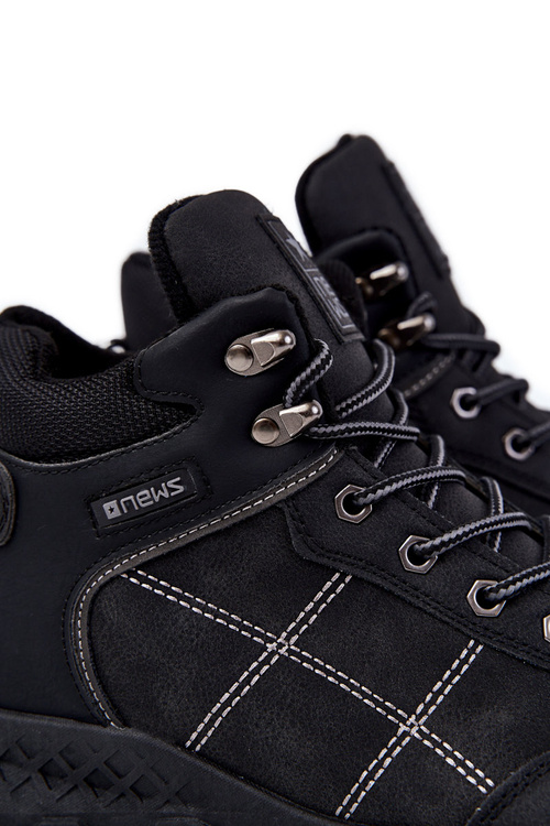 Pánské zateplené boty Trappers Černe Allan