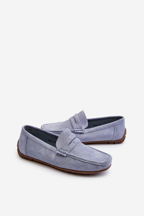 Pánske semišové mokasíny Navy modré