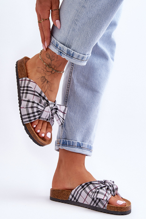 Dámske flip -flops s lukom na platforme Gray Vero