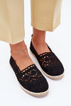 Krajkové Espadrilky Dámské Černé Adelira