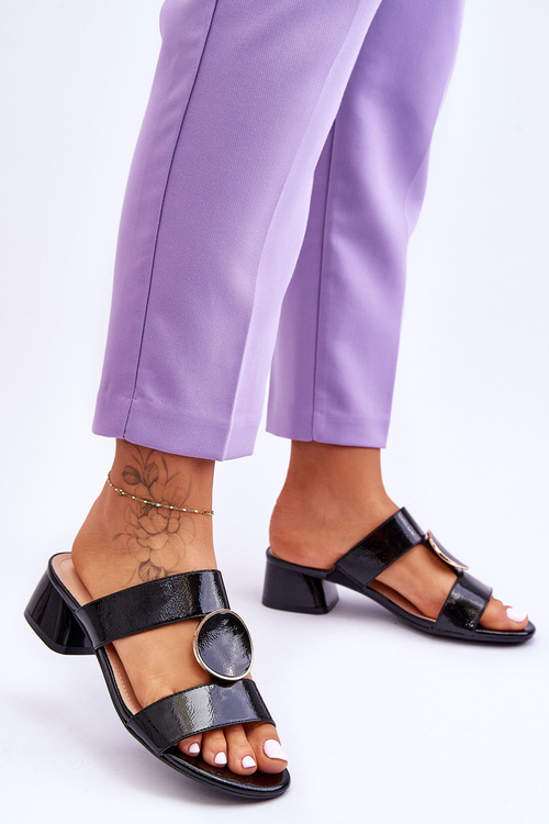 Elegantné vysoké podpätky Sergio Leone KL310 čierna