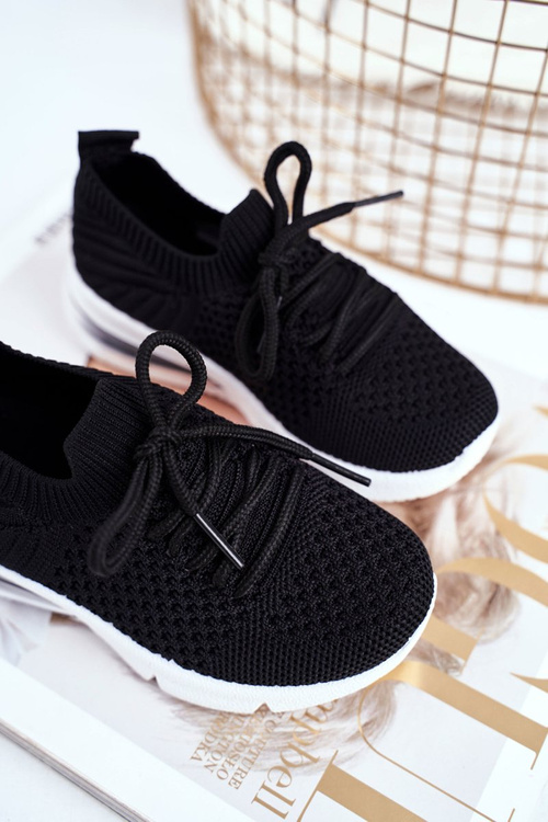 Black Lena Lace -Detské športové topánky