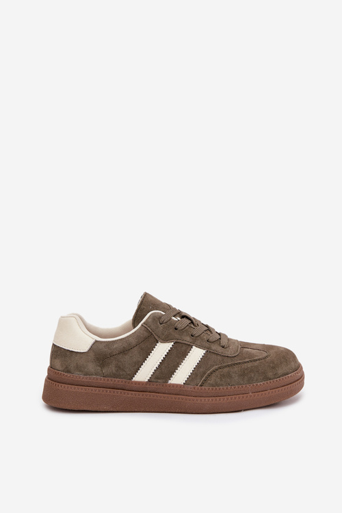 Dámske semišové tenisky na platforme tmavo zelené Sylviona