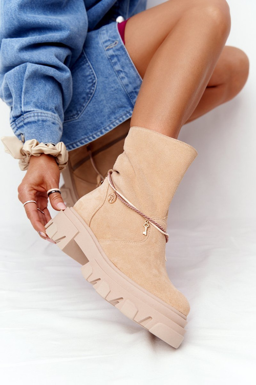 Semišové Boty Workery Lewski Shoes 3006-0 Sandové