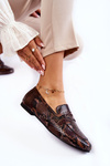 Kožené mokasíny Snake Loafers La.Fi 210023BR-XS Hněde