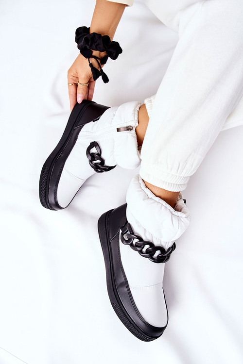 Ženské izolované snehové topánky biele khariche