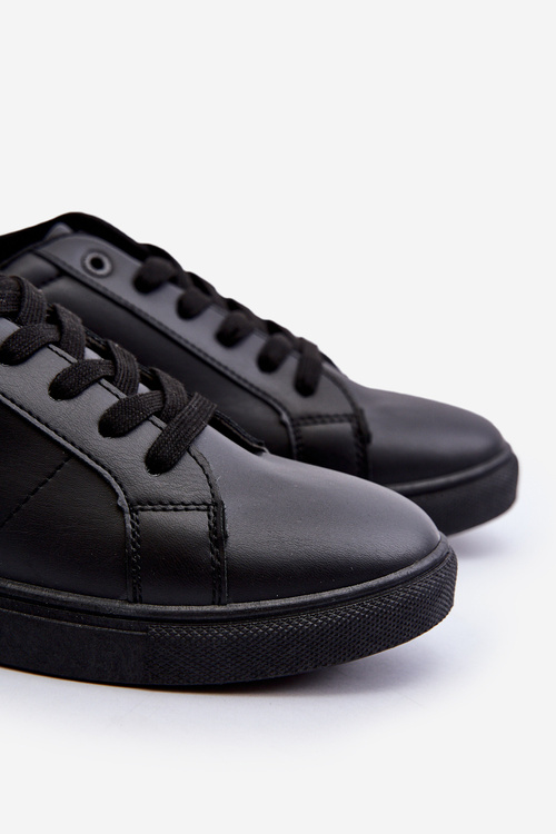 Nízke pánske tenisky z ekologickej kože Big Star NN174284 Čierne